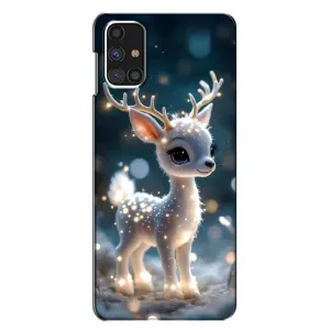 Яскравий чохол для Samsung Galaxy M31s з Зимові Оленята (Блискуче оленятко)