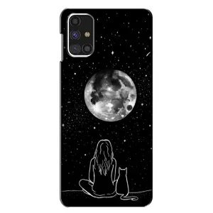 Чохол з малюнком кіт на Samsung Galaxy M31s (Дівчина з котом)