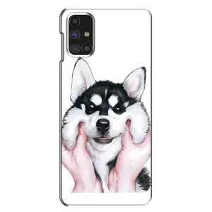 Чохол з Хаскі Samsung Galaxy M31s - (AlphaPrint) (Хаскі улибака)