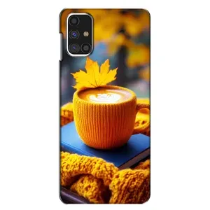 Чохол з унікальним дизайном 'Осінь з кавою' для Samsung Galaxy M31s (Кава на жовтому пледі)