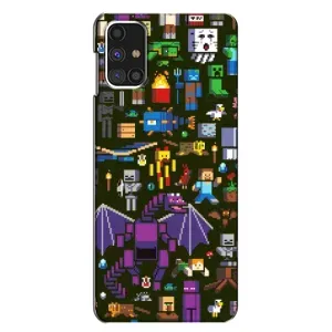 Чехол Майнкрафт на Samsung Galaxy M31s (AlphaPrint) Minecraft (Коллаж Майнкрафт)