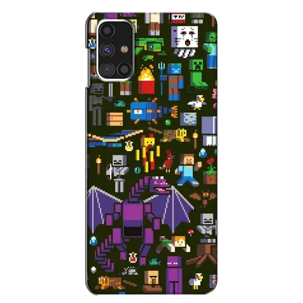 Чехол с принтом «Коллаж Майнкрафт» для Samsung Galaxy M31s Чехол с принтом «Коллаж Майнкрафт» для Samsung Galaxy M31s