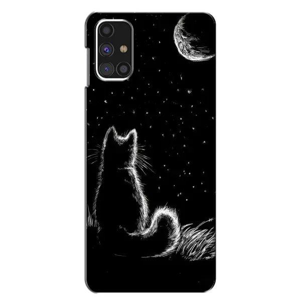 Чохол з принтом «Котик і місяць» для Samsung Galaxy M31s Чохол з принтом «Котик і місяць» для Samsung Galaxy M31s