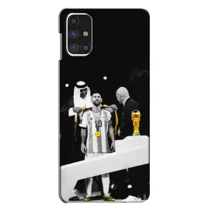 Чехлы для Samsung Galaxy M31s (Leo чемпион) (AlphaPrint) (Месси в накидке)