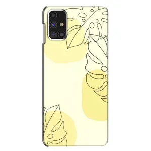 Силиконовый чехол с принтом в цветах на Samsung Galaxy M31s (Желтая монстера арт)