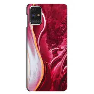 Чохол для Самсунг Галаксi M31с - з принтом (Дизайнерські) (AlphaPrint) (Мрамор червоний)