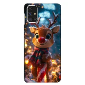 Яскравий чохол для Samsung Galaxy M31s з Зимові Оленята (Олень з шарфом)