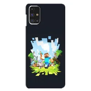 Чехол Майнкрафт на Samsung Galaxy M31s (AlphaPrint) Minecraft (персонажи Minecraft)
