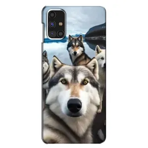 Чохол з Хаскі Samsung Galaxy M31s - (AlphaPrint) (Селфі Хаскі)