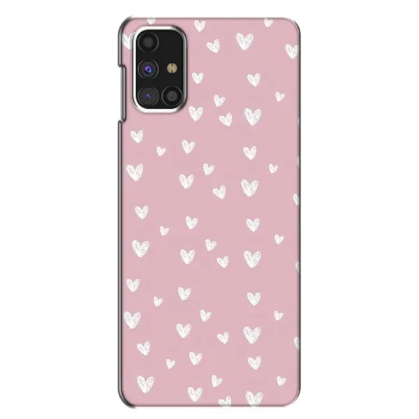 Чохол з принтом «Сердечки на рожевому» для Samsung Galaxy M31s