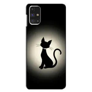 Чохол з принтом для Samsung Galaxy M31s (AlphaPrint) Модні коти (Силует котика)