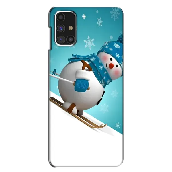 Чехол с принтом «Снеговик на лыжах» для Samsung Galaxy M31s