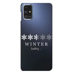 Зимні Чохли для Самсунг Галаксi M31с - прозорий фон (Winter loading)