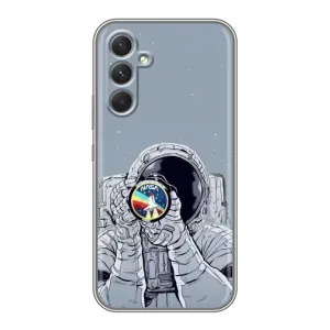 Чехол NASA для Samsung Galaxy M32 5g (AlphaPrint) (Космонавт фото)