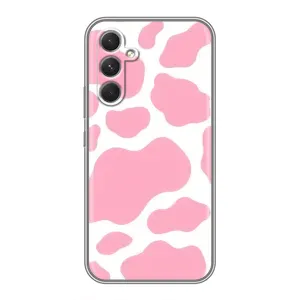 Чохол з принтом корови на <td>Samsung Galaxy M32 5G </td> (Рожевий принт)