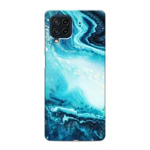 Мраморний чехол на Samsung Galaxy M32 (VPrint) (Блакитний мрамор)