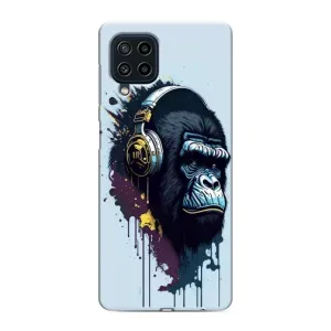 Чохол з Мавпами Samsung Galaxy M32 - (AlphaPrint) (Горила в навушниках)
