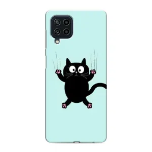 Чохол з принтом для Samsung Galaxy M32 (AlphaPrint) Модні коти (Падаючий кіт)
