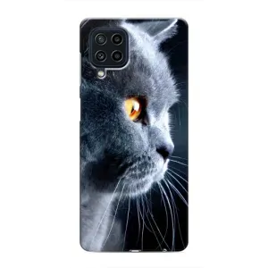 Чохли з Котиками для Samsung Galaxy M32 (VPrint) (Сірий Кіт)