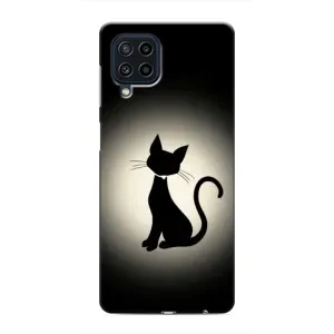 Чохол з принтом для Samsung Galaxy M32 (AlphaPrint) Модні коти (Силует котика)