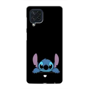 Чехол с принтом Стич на Samsung Galaxy M32 (Стич на черном)
