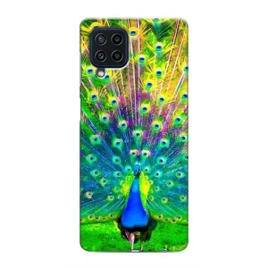 Чохол з пташками на Samsung Galaxy M32 (VPrint) (Яскравий Павлин)