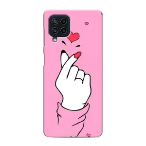 Чехол с принтом для Samsung Galaxy M32 (AlphaPrint - Знак сердечка)