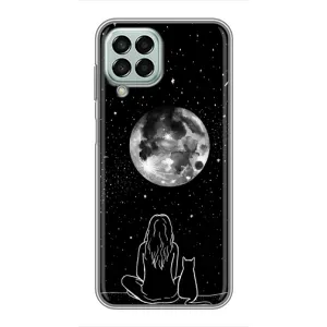 Чохол з малюнком кіт на Samsung Galaxy M33 (5G) (M336B) (Дівчина з котом)