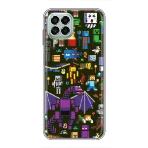 Чехол Майнкрафт на Samsung Galaxy M33 (5G) (M336B) (AlphaPrint) Minecraft (Коллаж Майнкрафт)