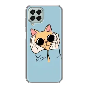 Чохол на Samsung Galaxy M33 (5G) (М336B) з Котиками (VPrint) (Котик в окулярах)