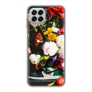 Бренднові Чохли для Samsung Galaxy M33 (5G) (M336B) - (PREMIUMPrint) (Nike цветы)