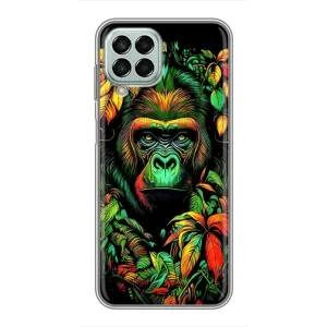 Чохол з Мавпами Samsung Galaxy M33 (5G) (M336B) - (AlphaPrint) (Мавпа в квітах)