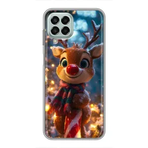 Яскравий чохол для Samsung Galaxy M33 (5G) (M336B) з Зимові Оленята (Олень з шарфом)