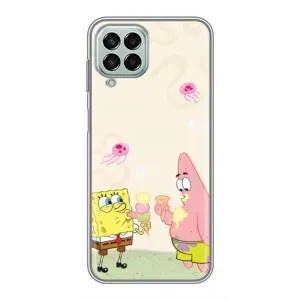 Чехол Губка Боб для Самсунг М33 (5G) (Патрик и Боб)
