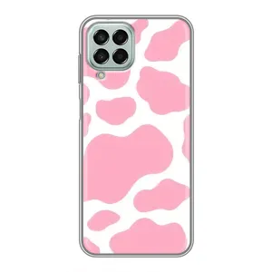 Чохол з принтом корови на Samsung Galaxy M33 (5G) (М336B) (Рожевий принт)