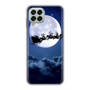 Новорічні Чохли для Samsung Galaxy M33 (5G) (М336B) (VPrint) (Санта - місяць)