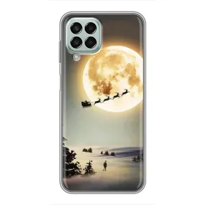 Новорічні, Святкові Чохли для Samsung Galaxy M33 (5G) (M336B) - 2024 год (Санта на місяці)