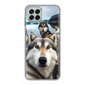 Чохол з Хаскі Samsung Galaxy M33 (5G) (M336B) - (AlphaPrint) (Селфі Хаскі)