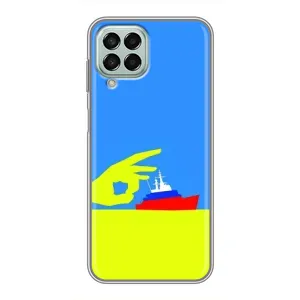 Чехол с принтом (Русский корабль...) для Samsung Galaxy M33 (5G) (М336B) (AlphaPrint) (Щелбан кораблю)