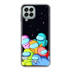 Чехол Амонг Ас для Samsung Galaxy M33 (5G) (M336B) (AlphaPrint) (Скины в космосе)