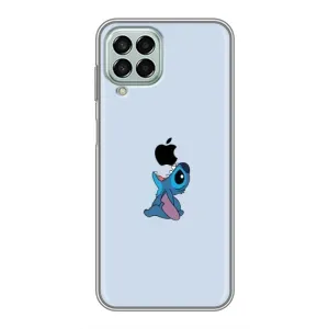 Чехол с принтом Стич на Samsung Galaxy M33 (5G) (M336B) (Stitch apple)