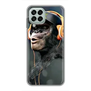 Чохол з Мавпами Samsung Galaxy M33 (5G) (M336B) - (AlphaPrint) (В навушниках)