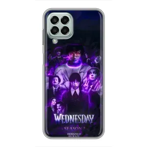 Чехол с дизайном Венздей 2 на Samsung Galaxy M33 (5G) (M336B) (Фиолетовая магия Уэнздей)
