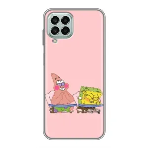 Чехол Губка Боб для Самсунг М33 (5G) (За партой)