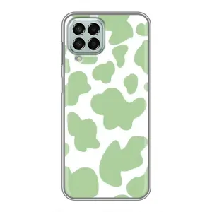 Чохол з принтом корови на Samsung Galaxy M33 (5G) (М336B) (Зелений принт)
