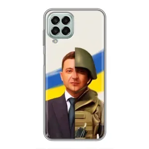 Чохол для Samsung Galaxy M33 (5G) (M336B) (AlphaPrint - с принтом Зеленського) (Зеленский солдат)