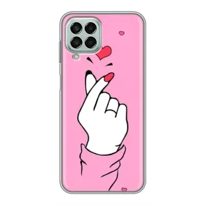 Чехол с принтом для Samsung Galaxy M33 (5G) (M336B) (AlphaPrint - Знак сердечка) (Знак Love)