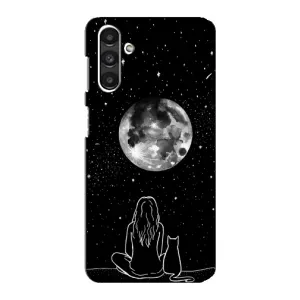 Чохол з малюнком кіт на Samsung Galaxy M34 (5G) (Дівчина з котом)