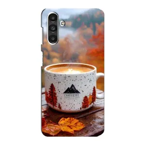 Чехол с уникальным дизайном «Осень с кофе» для Samsung Galaxy M34 (5G) (Кофе на природе)