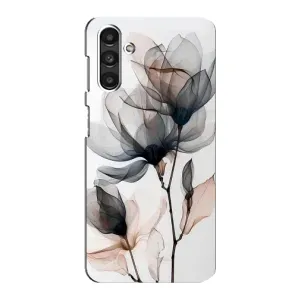Чехол с цветочным принтом на Самсунг М34 (5G) (Цветы на белом)